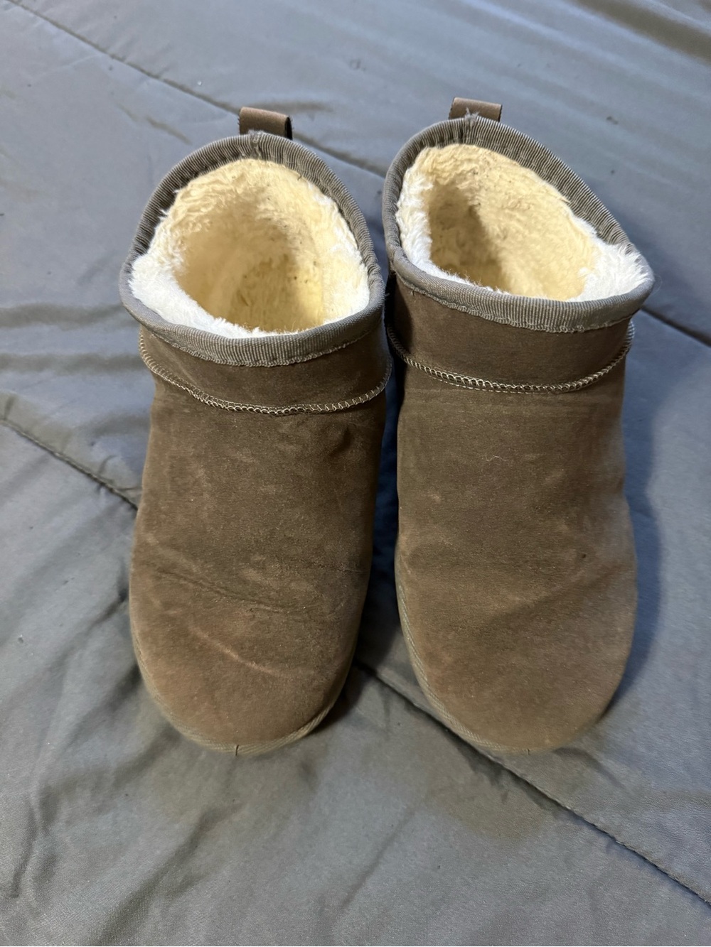 Plush-Lined Slip-On Ankle Booties